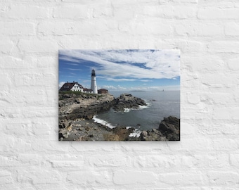 Portland Head Leuchtturm, Leinwand (45 cm x 60 cm), Maine