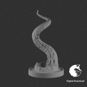 Portaplumas con tentáculos, modelo 3D: organizador de escritorio único con temática de Kraken, descarga instantánea