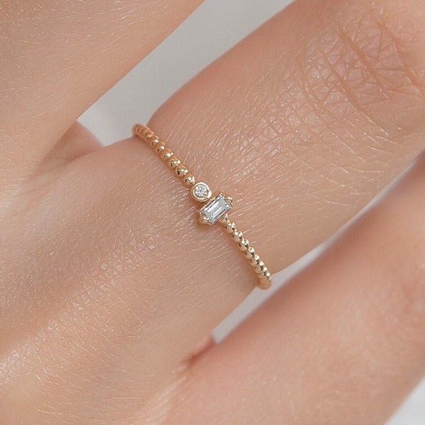 Dainty Diamond Ring - Etsy