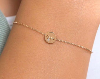 Thin Gold Bracelet / 14K Chain Bracelet / Minimalist Jewelry / 14K Gold Bracelet / 21st Birthday Gift / Fine Jewelry