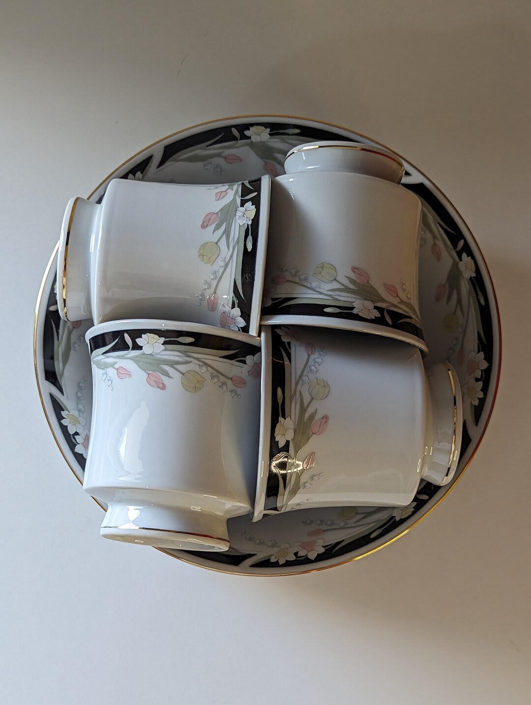 Crown Ming Fine China michelle Tea Cup Saucer Etsy