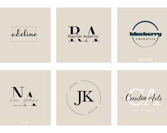 Conception de logo personnalisé, image de marque, logo minimaliste, logo cosmétique, logo nom, logo de mode, logo monogramme, conception de cartes de visite