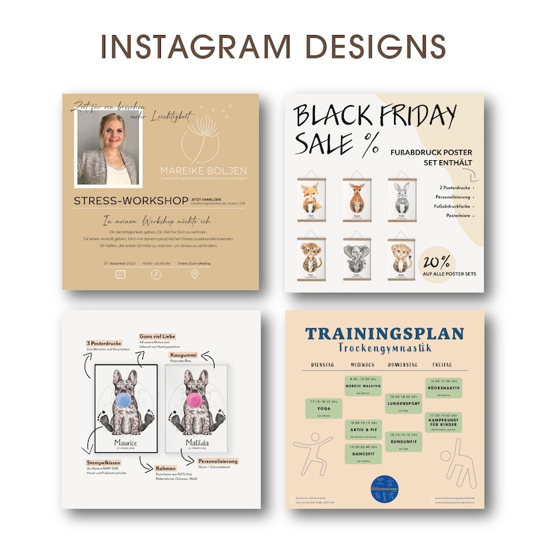 Social Media Design und Management, Instagram Posts, Feed, Content Idee, Story, Design, Grafikdesign individuell gestaltet Bild 2