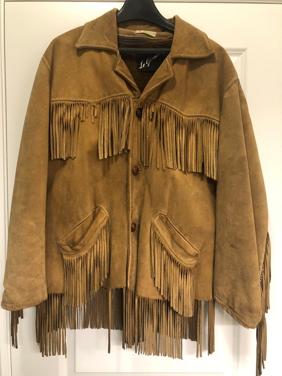 Vintage Fringe Suede Leather Jacket - Le Girard 19
