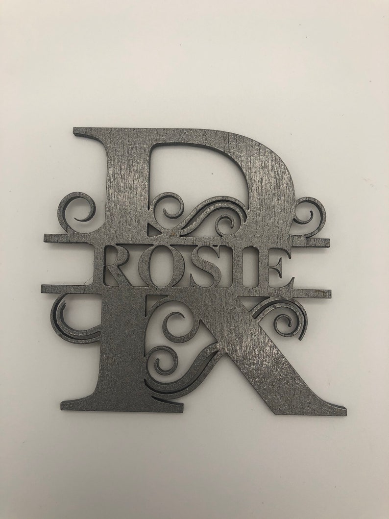 Split Letter Wood Monogram - Etsy