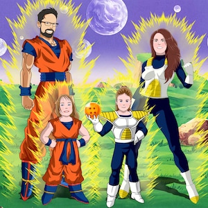 Custom Anime Portrait - Portrait in anime style - Fathers Day Gift