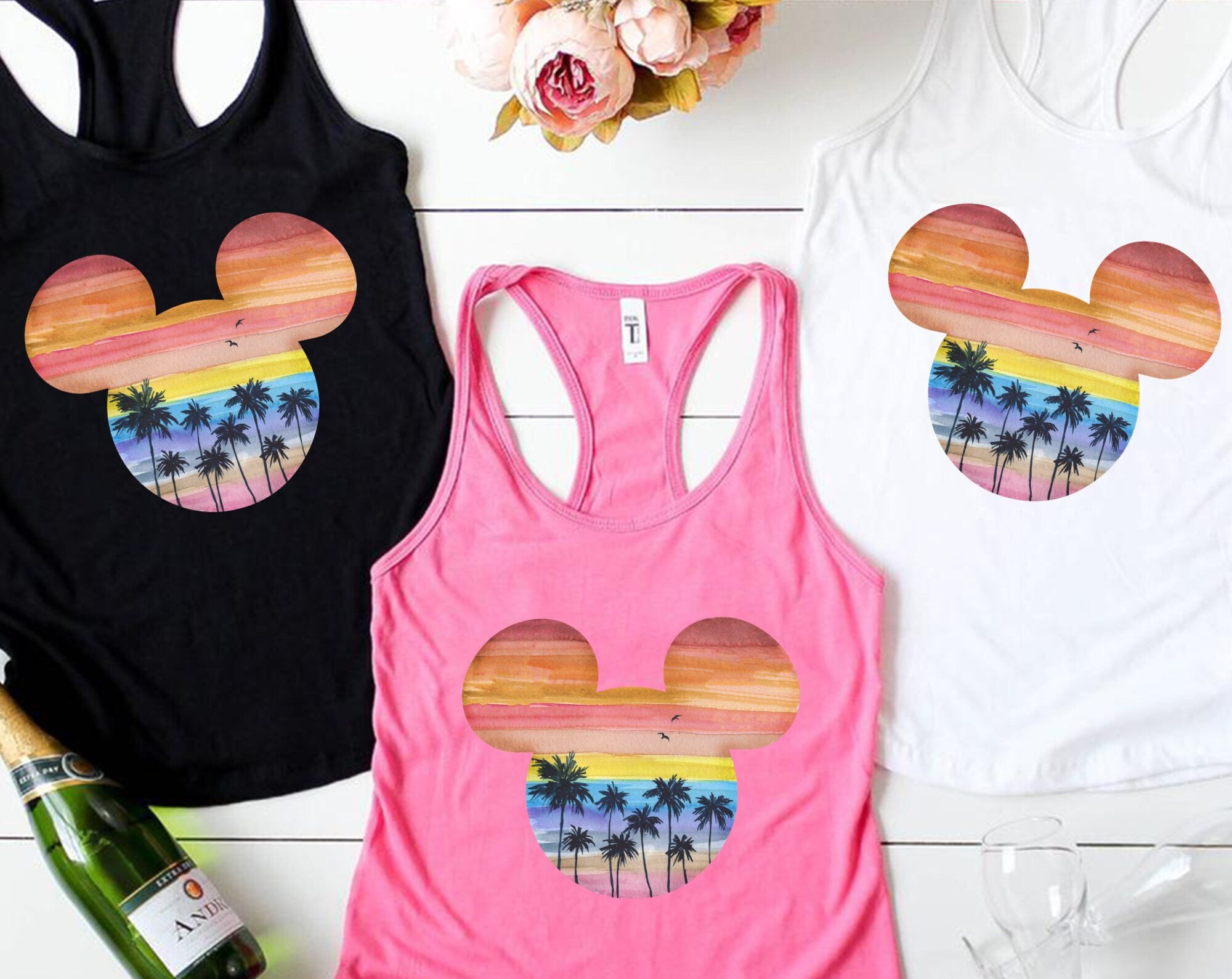 Discover Vintage Mickey Ears Summer Disneyworld Tank Top, Mickey Mouse Vintage Shirts, Summer Vacation 2022 Shirt, Summer Vacation Family Shirt