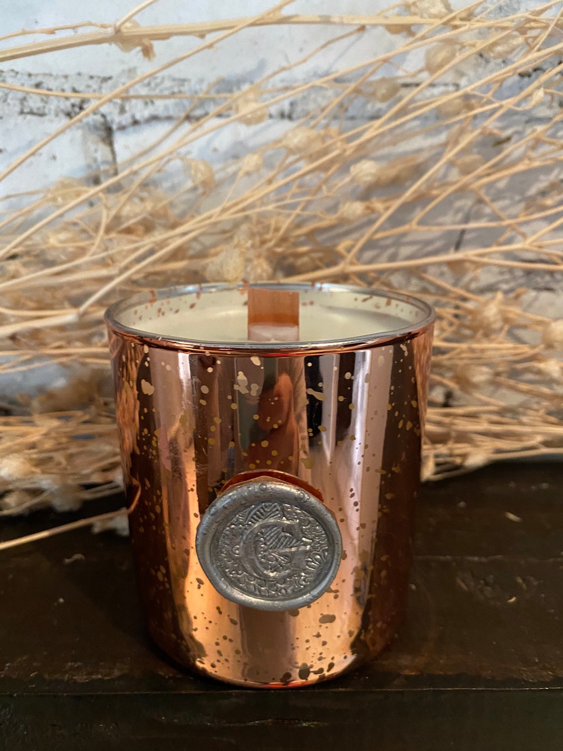 Scented 10 oz candle in Copper Glass Jar Etsy