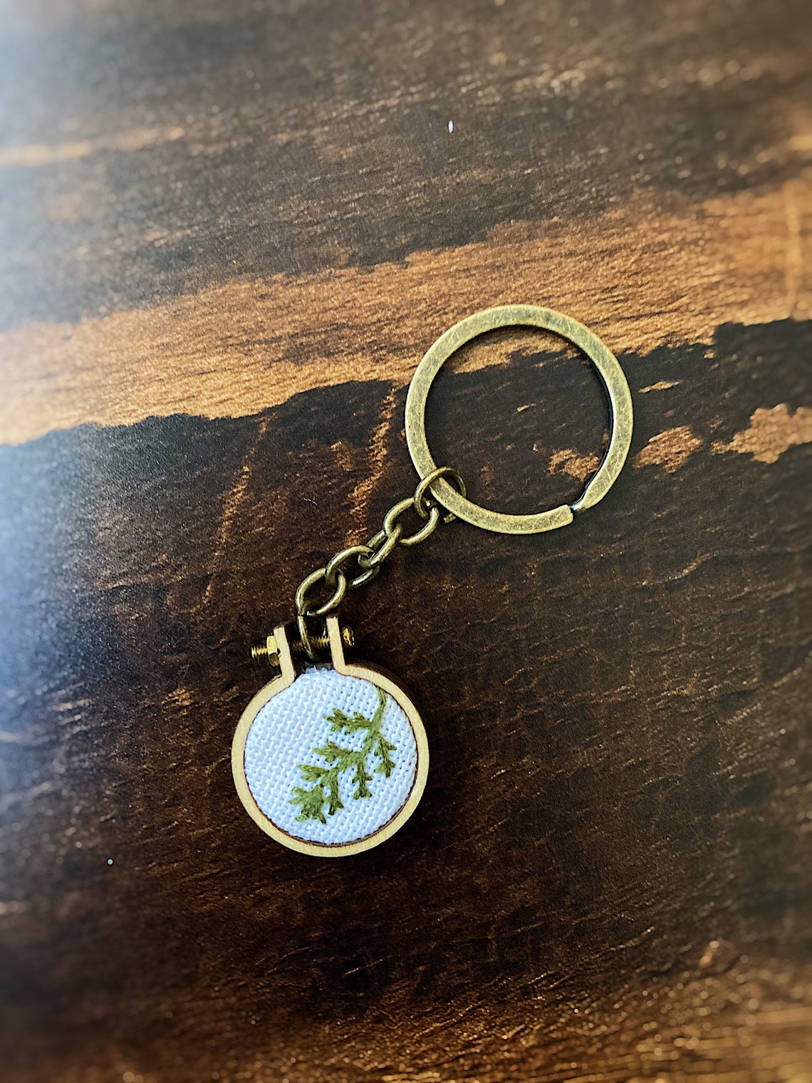 Embroidered Keychain Etsy
