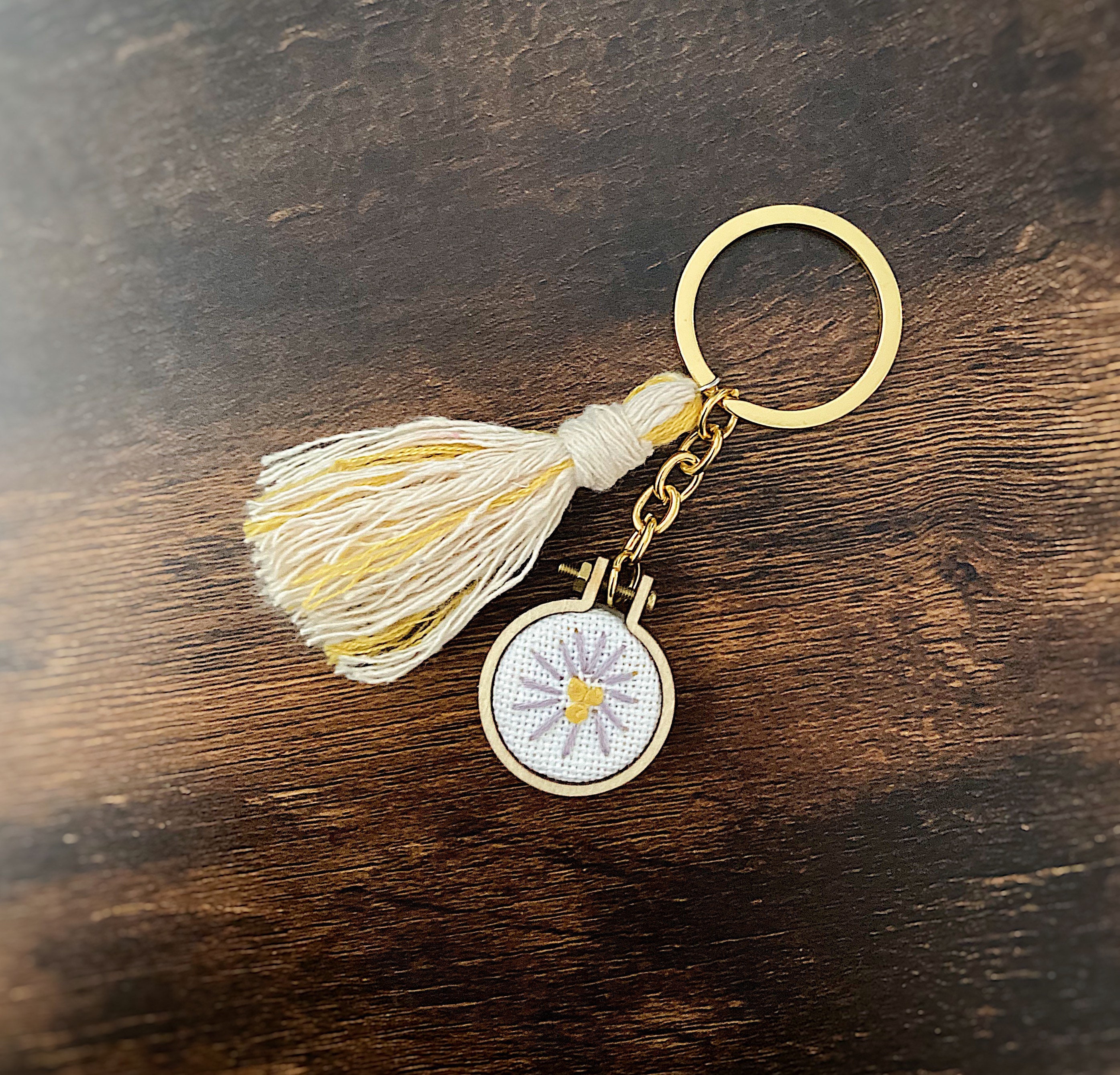 Embroidered Keychain Etsy