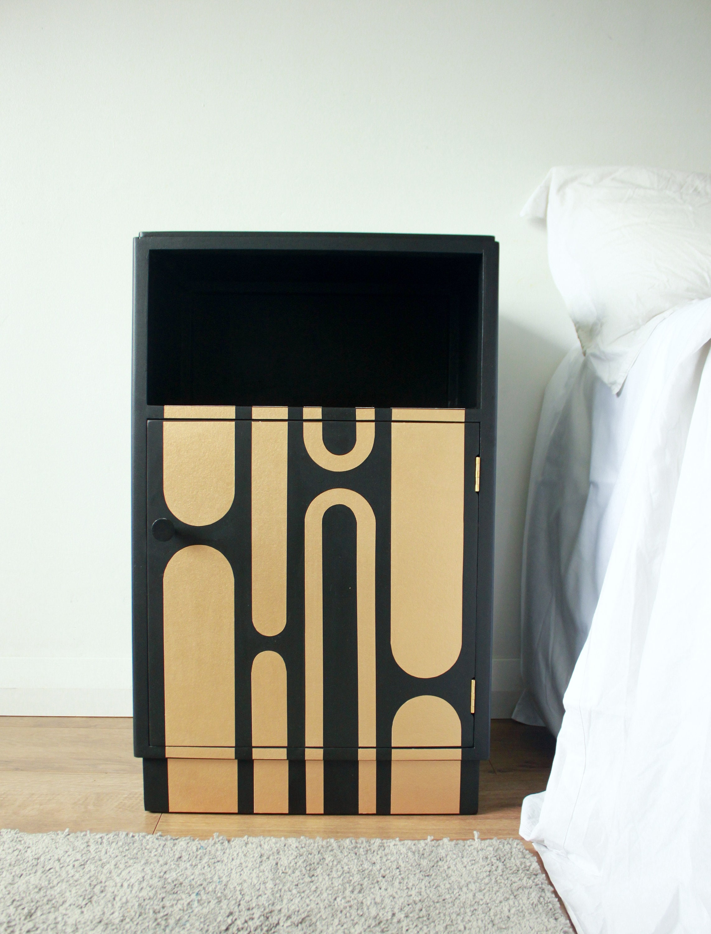 Art Deco Bedside Cabinet Hallway Cabinet Retro Furniture Hand - Etsy