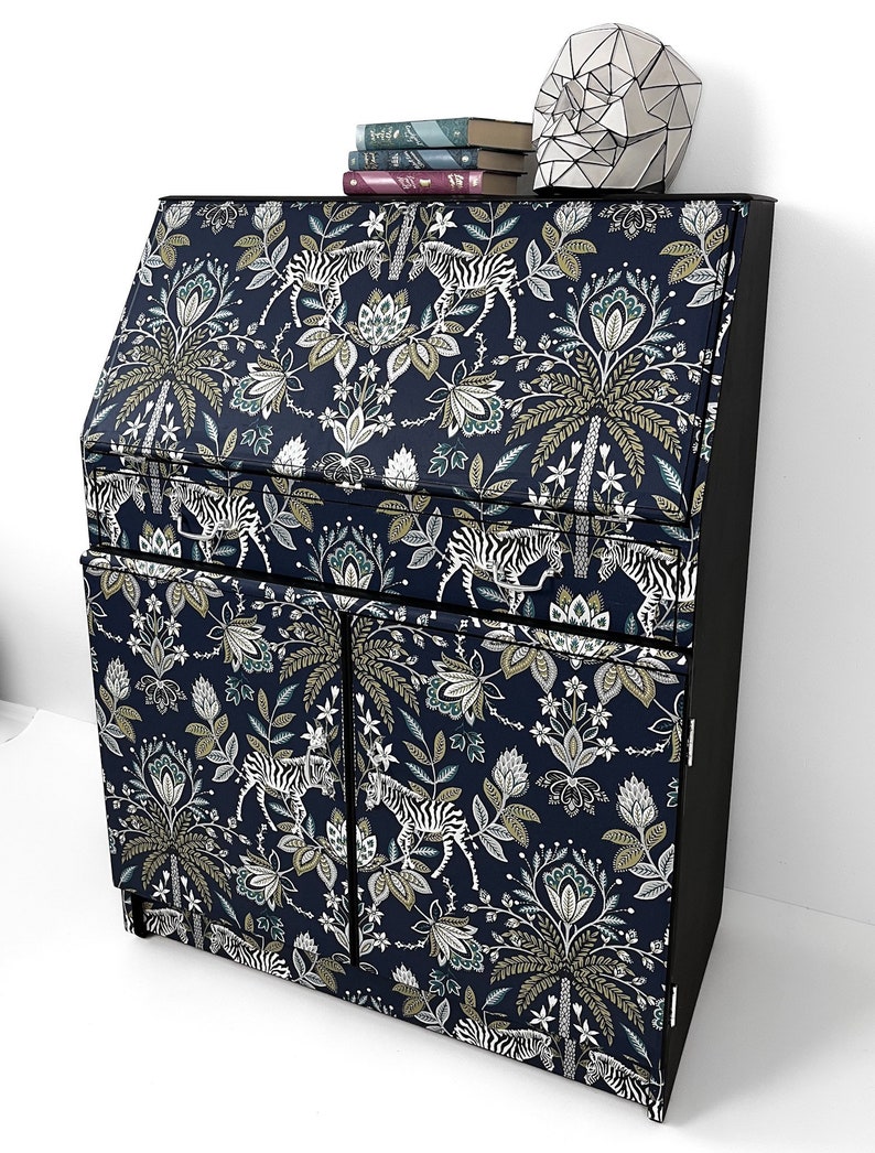 REMPLOY Vintage Bureau. Upcycled Secretary Table. Painted Desk. Retro