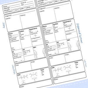 Brain Lab Report Sample Nurse Brain Report Sheet: 2 Patient Handoff Template, ICU RN Brain, PDF ...