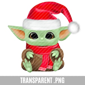 Baby Yoda Clip Art, png transparent, bébé yoda Noël chapeau Père Noël renne lumières de vacances, mignon extraterrestre, artisanat, mandalorian, je t’aime je fais