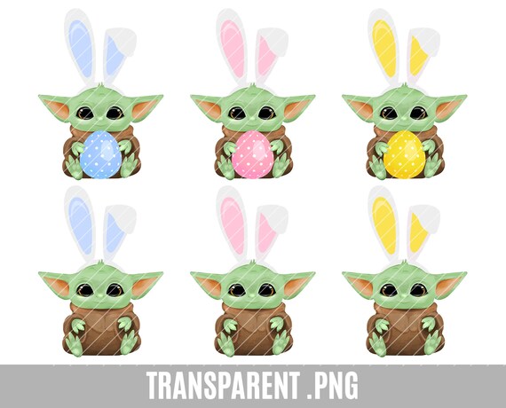 Baby Yoda Clip Art Transparent Png Clipart Easter Baby Etsy