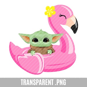 Baby Yoda Clip Art, png transparent, flamant rose, été, bébé yoda, alien mignon, projet d’artisanat, mandalor, je fais