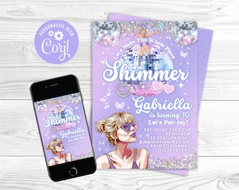 Editable Birthday Party Invitation, Eras Party Invite, Eras birthday party, In My Birthday Era, T’s birthday, it’s me, Digital Music Invite