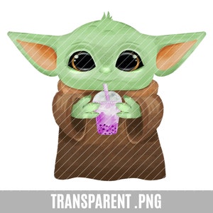 Baby Yoda Boba Clip Art, png transparent, baby yoda, alien mignon, bubble tea, projet artisanal, sippy sip, mandalorian, je t'aime, je t'aime
