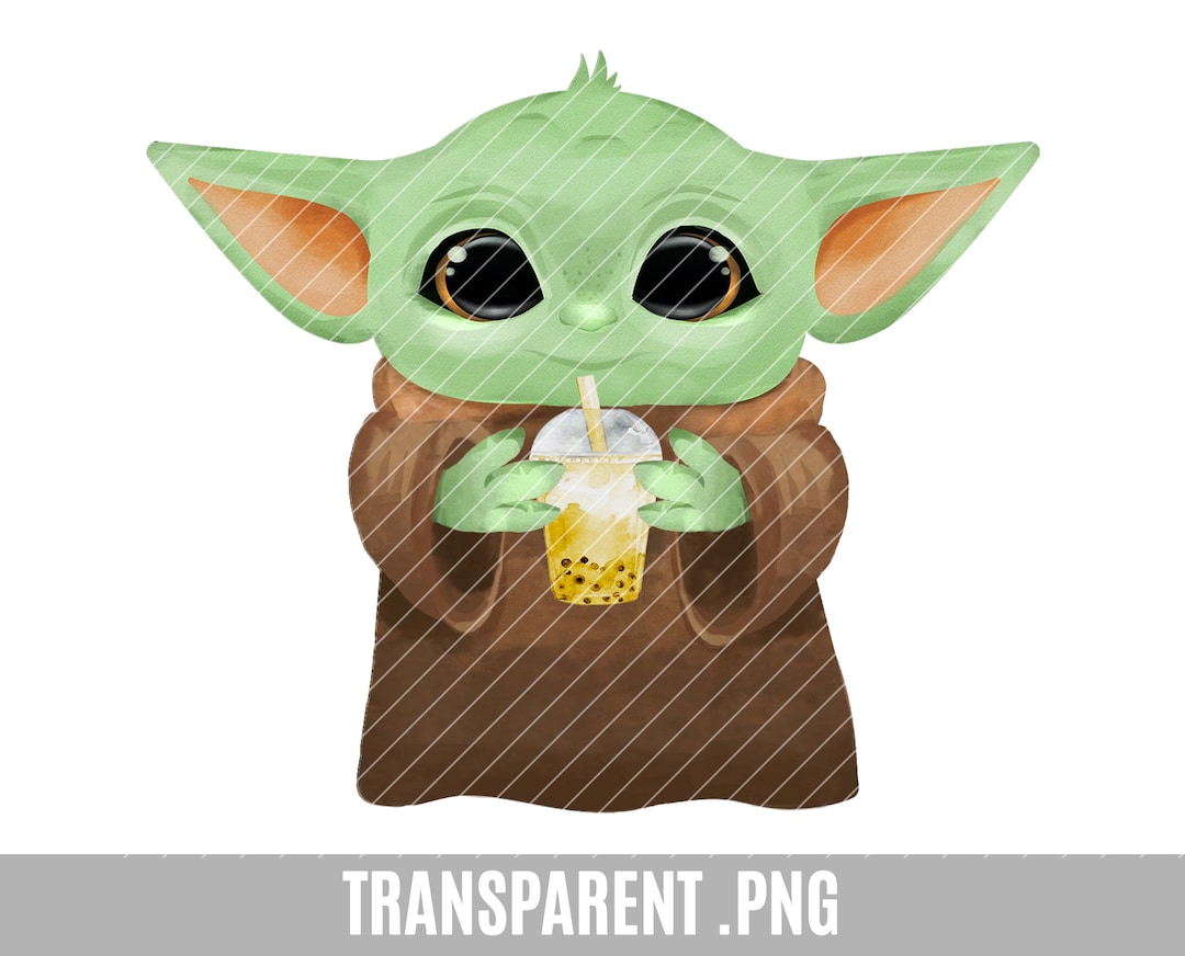Baby Yoda Boba Clip Art Transparent Png Baby Yoda Cute Etsy