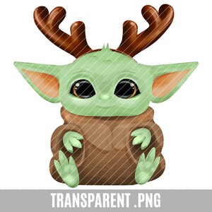 Baby Yoda Clip Art, png transparent, bébé yoda Noël chapeau Père Noël renne lumières de vacances, mignon extraterrestre, artisanat, mandalorian, je t’aime je fais