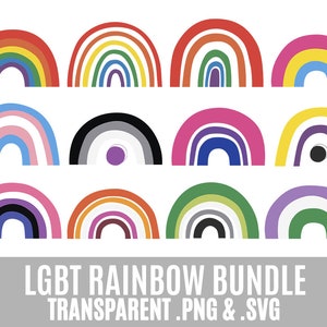 LGBTQ Rainbow svg, pride svg, inclusive rainbows svg, LGBT Flag svg, Rainbow Flag svg, png, Files For Cricut, lgbt clipart, clip art,