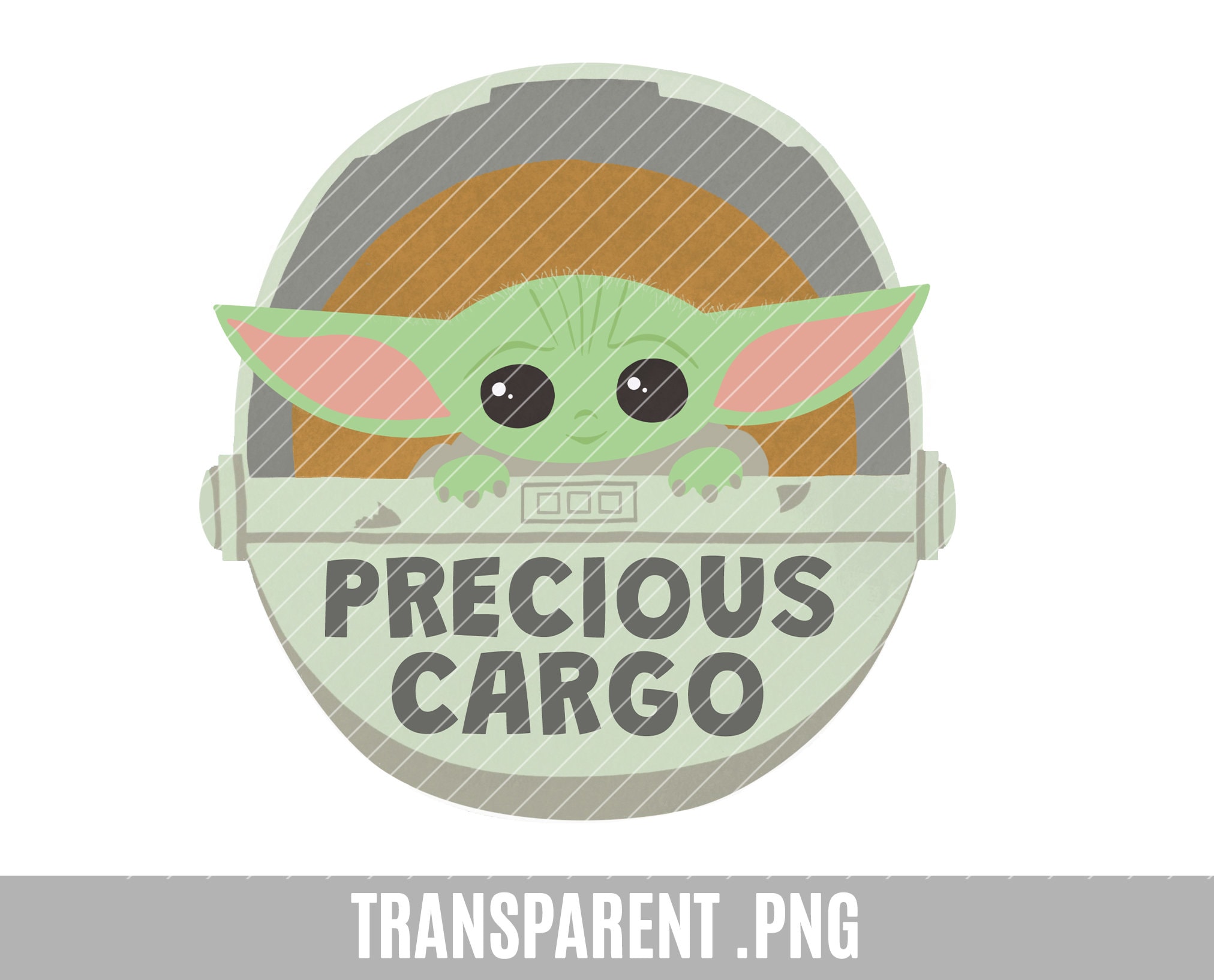 Baby Yoda Clip Art, Precious Cargo, Baby on Board, Transparent Png