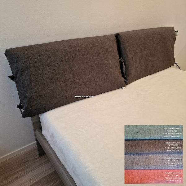 AANGEPASTE gewatteerde hoofdeindehoes voor gewatteerd bed, bedhoofdeindehoes, bekleding voor houten bedhoofdeinde, ook in 2 kleuren