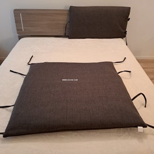 CUSTOM gepolsterter Kopfteilbezug für gepolstertes Bett, Bettkopfteilbezug, Bezug für Bettkopfteil aus Holz, auch in 2 Farben Bild 3