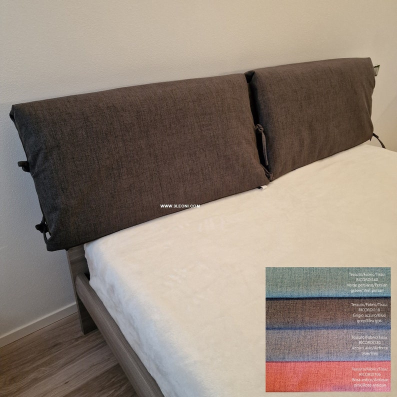 CUSTOM gepolsterter Kopfteilbezug für gepolstertes Bett, Bettkopfteilbezug, Bezug für Bettkopfteil aus Holz, auch in 2 Farben Bild 1