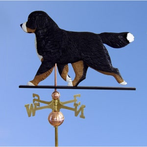 Bernese Mountain Dog Weathervane, Hand Carved Weather Vane, Custom Weathervane For Roof, Dimensional Weathervane