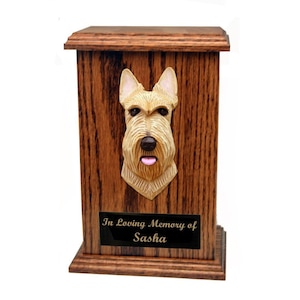 Scottish Terrier Urn - Dog Memorial Keepsake - Memorial Box - Cremation Dog Urn For Ashes