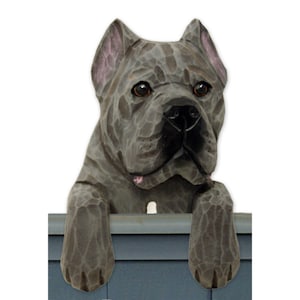 Wood Carved Cane Corso Door Topper, Love My Dog Sign, Cane Corso Memorial Gift, Custom Dog Figurine
