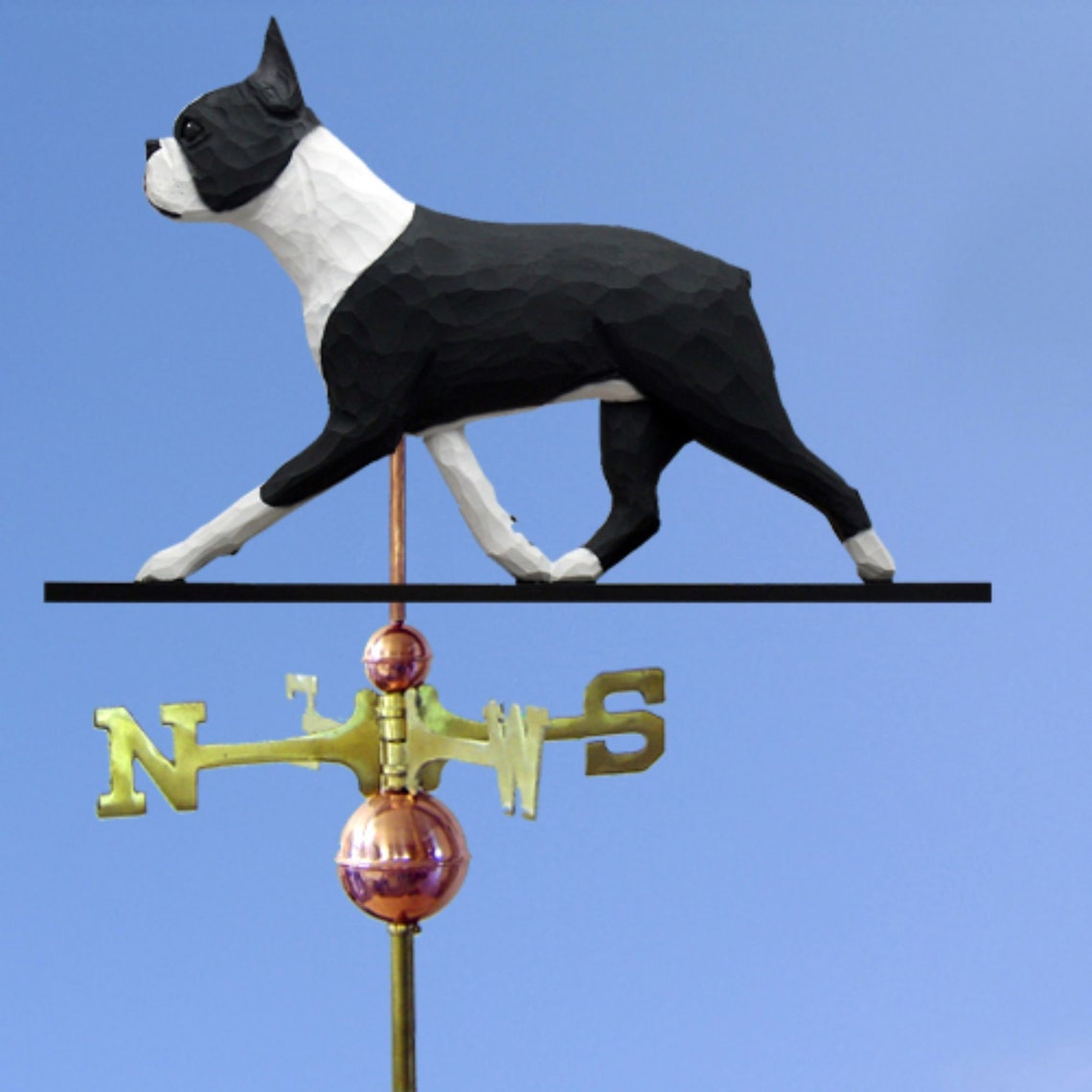 Boston Terrier Weathervane Hand Carved Weather Vane Custom Etsy