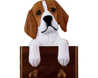 Beagle Dog Leash Holder For Wall - Leash Hook - Beagle Key Hanger, Beagle Figurine, Beagle Decor
