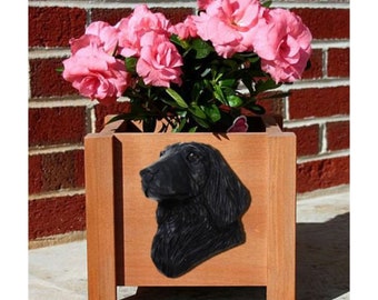 Flat Coated Retriever Dog Planter Box, Retriever Dog Gift, Planter Pot, Sympathy Loss Dog, Indoor Planter, Dog Lover Gifts, Flower Pot