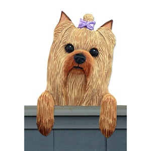 Wood Carved Yorkshire Terrier Custom Dog Sign, Yorkie Lover Gift, Yorkshire Terrier Memorial Gift, Yorkie Figurine, Yorkie Gift Ideas