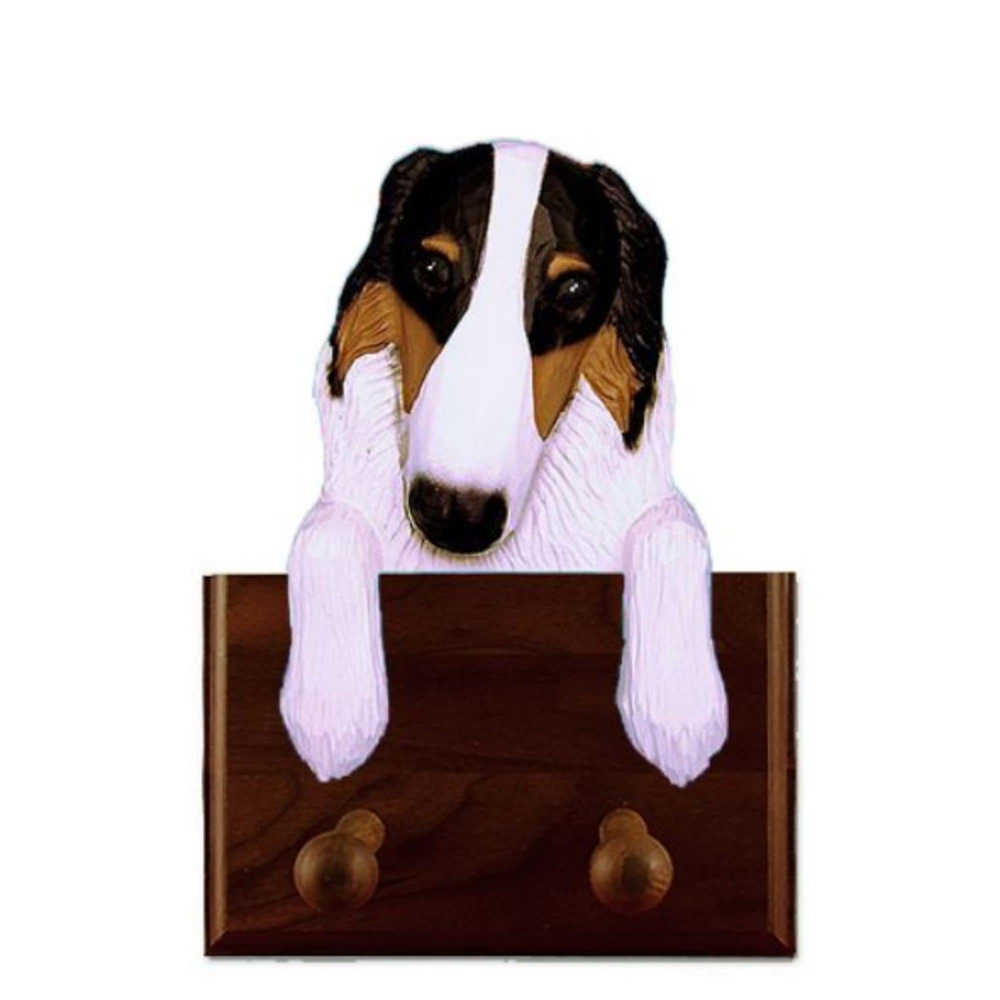Borzoi Dog Leash Holder For Wall - Hook Key Hanger, Figurine Decor