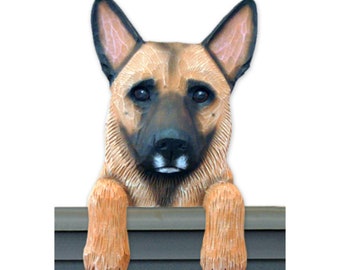 Hand Painted Belgian Malinois Door Topper, Belgian Malinois Dog Gift, Belgian Malinois Memorial Gift, Belgium Dogs, Malinois Dog Mom Gift