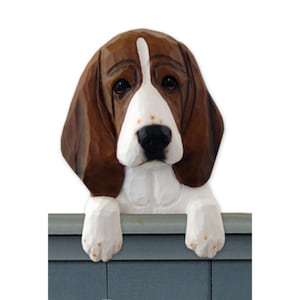 Hand Painted Basset Hound Door Topper, Basset Hound Lover Gifts, Basset Memorial Gift, Basset Hound Gift Ideas, Basset Dog Mom
