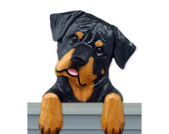 Wood Carved Rottweiler Dog Custom Dog Sign, Rottweiler Gift, Rottweiler Dog Memorial Gift, Rottweiler Figurine, Rottweiler Gift Ideas