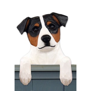 Wood Carved Jack Russell Terrier Dog Door Topper, Jack Russell Dog Gift, Jack Russell Memorial Gift, Jack Russell Figurine, Jack Russell Art