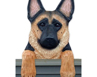 Wood Carved German Shepherd Dog Door Topper, German Shepherd Dog Gift, German Shepherd Memorial Gift, German Shepherd Figurine