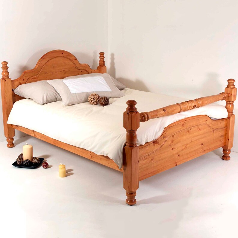 Pine Modular Rope Bed Frame Solid Pine Classic Style Bed With Rail End (3ft-6ft Available) - Etsy