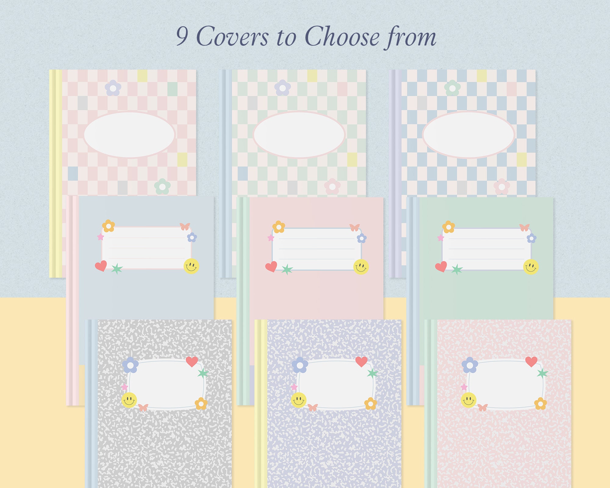 24 Tab Hyperlinked Pastel Digital Notebook for Goodnotes, Notability ...