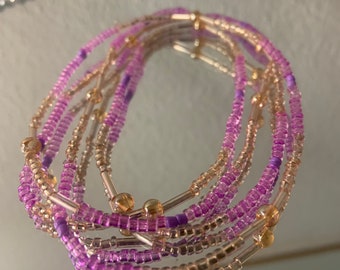 Waistbeads baya viola oro