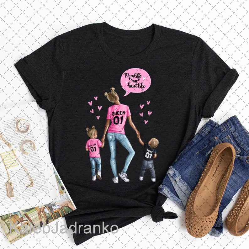 Happy Mothers Day Mom And Daughter Mother And Son T-shirt Mom Life Gift