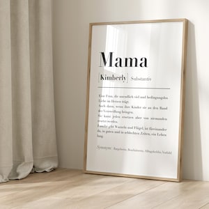 Personalisiertes Poster - Mama personalisiert Definition, Mama Geschenk, Muttertag, Muttertagsgeschenk, Geburtstag, digital A4 A3 Mutter png