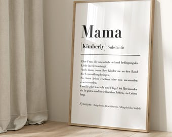 Personalized Poster - Mom Personalized Definition, Mom Gift, Mother's Day, Mother's Day Gift, Birthday, Digital A4 A3 Mother png