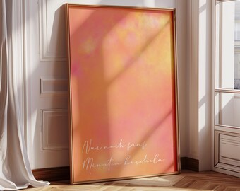 Poster: just five more minutes of cuddling | Bedroom | Cuddling poster, bedroom decoration, feel-good poster, romantic wall art