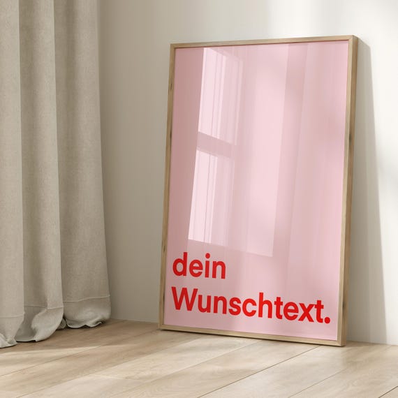 Poster - personalisierter Text,  Poster gestalten, Poster selber erstellen, Poster Designen, Spruch, Zitat, dein Zitat Typografie Geschenk